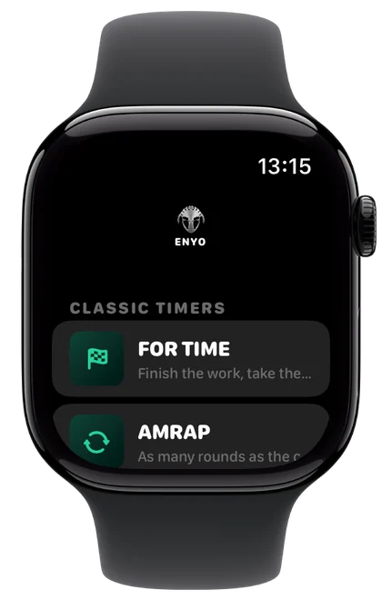 Home on Apple Watch, with the Classic Timers.